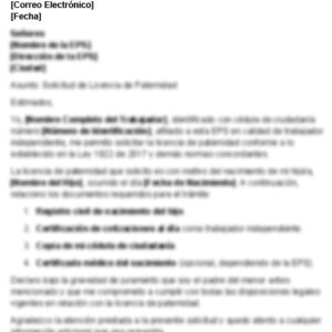 Solicitud de licencia de paternidad