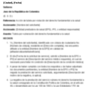 Tutela por vulneración del derecho fundamental a la salud