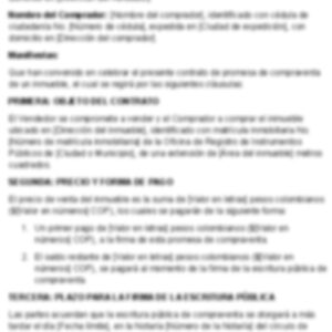 Promesa de compraventa de inmueble