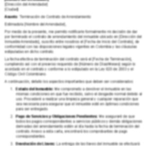 Terminación de contrato de arrendamiento el arrendatario